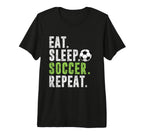 Eat Sleep Soccer Repeat Football Sport T-Shirt - Trendy Graphic for Adults