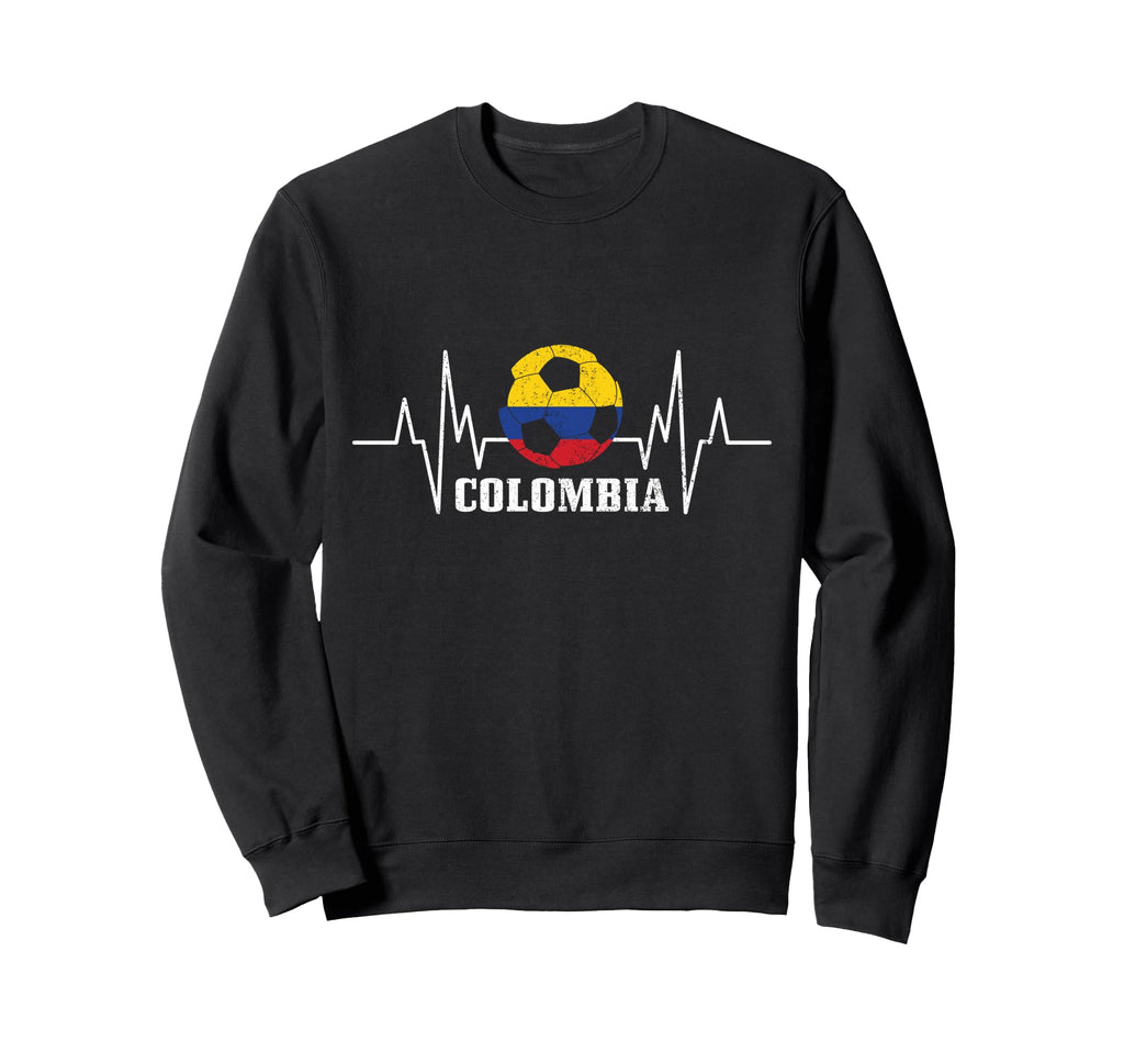 Colombia Heartbeat Colombian Flag Fan Sweatshirt - Graphic Print Men Women