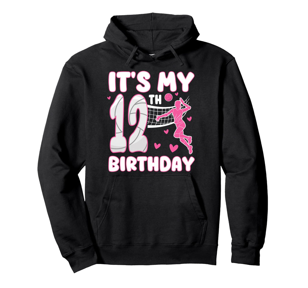 Its My 12Th Birthday Volleyball Theme 12 Hoodie - Graphic Print Men Women