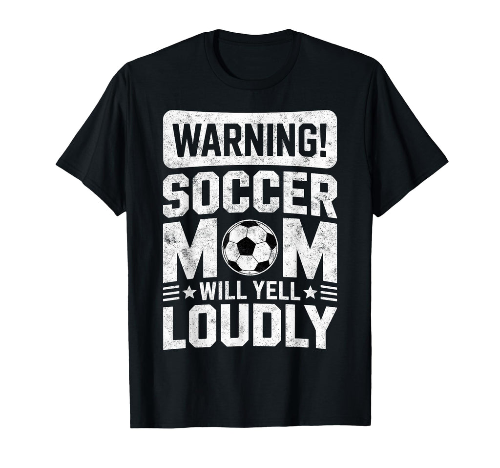 Warning Soccer Football Mom Player Will T-Shirt - Streetwear Style Unisex