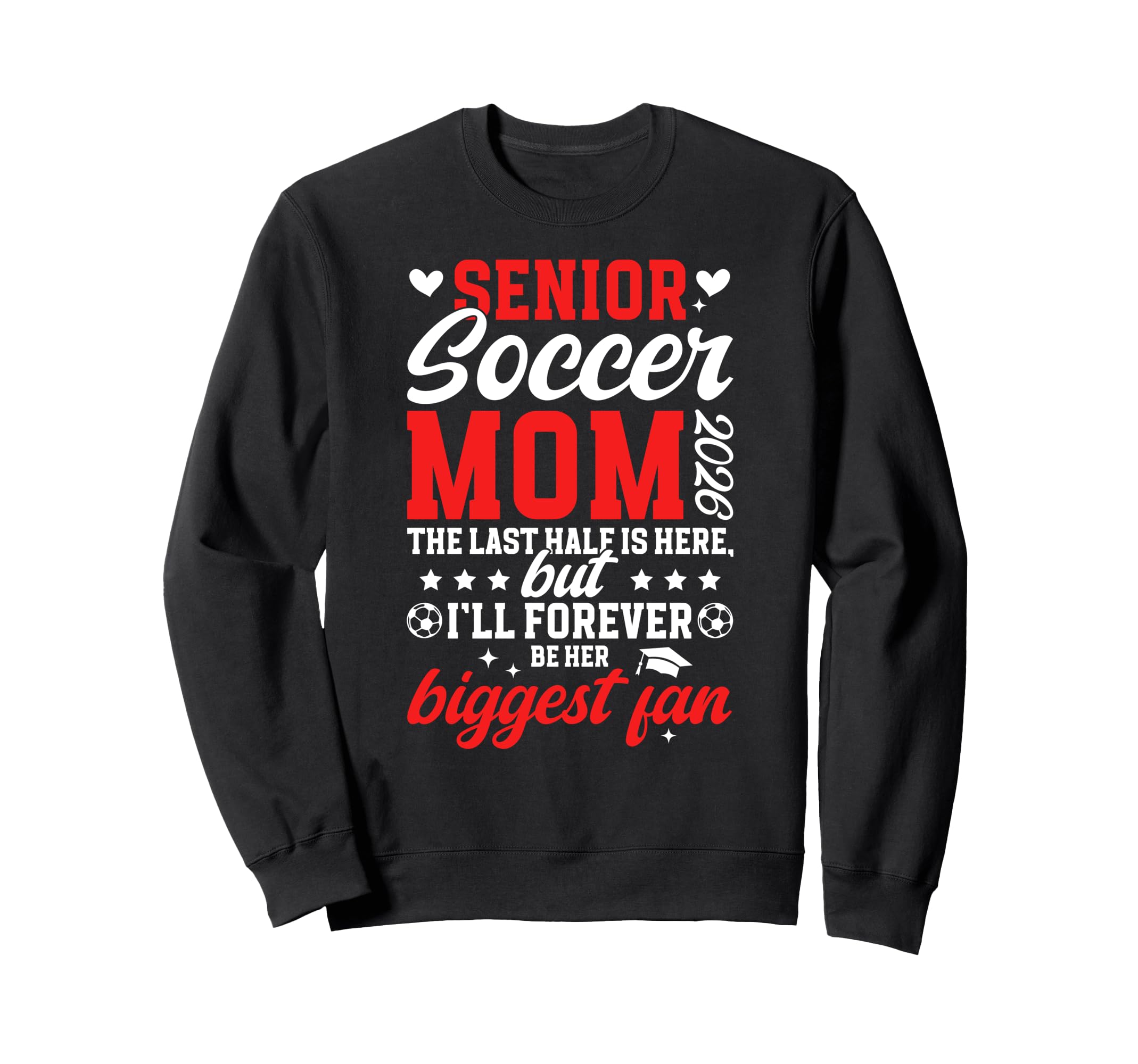 Soccer Senior Mom 2026 Proud Soccer Sweatshirt - Graphic Print for Adults