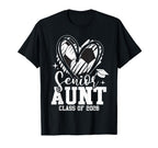 Senior Aunt Class 2026 Soccer Graduation T-Shirt - Trendy Graphic Unisex