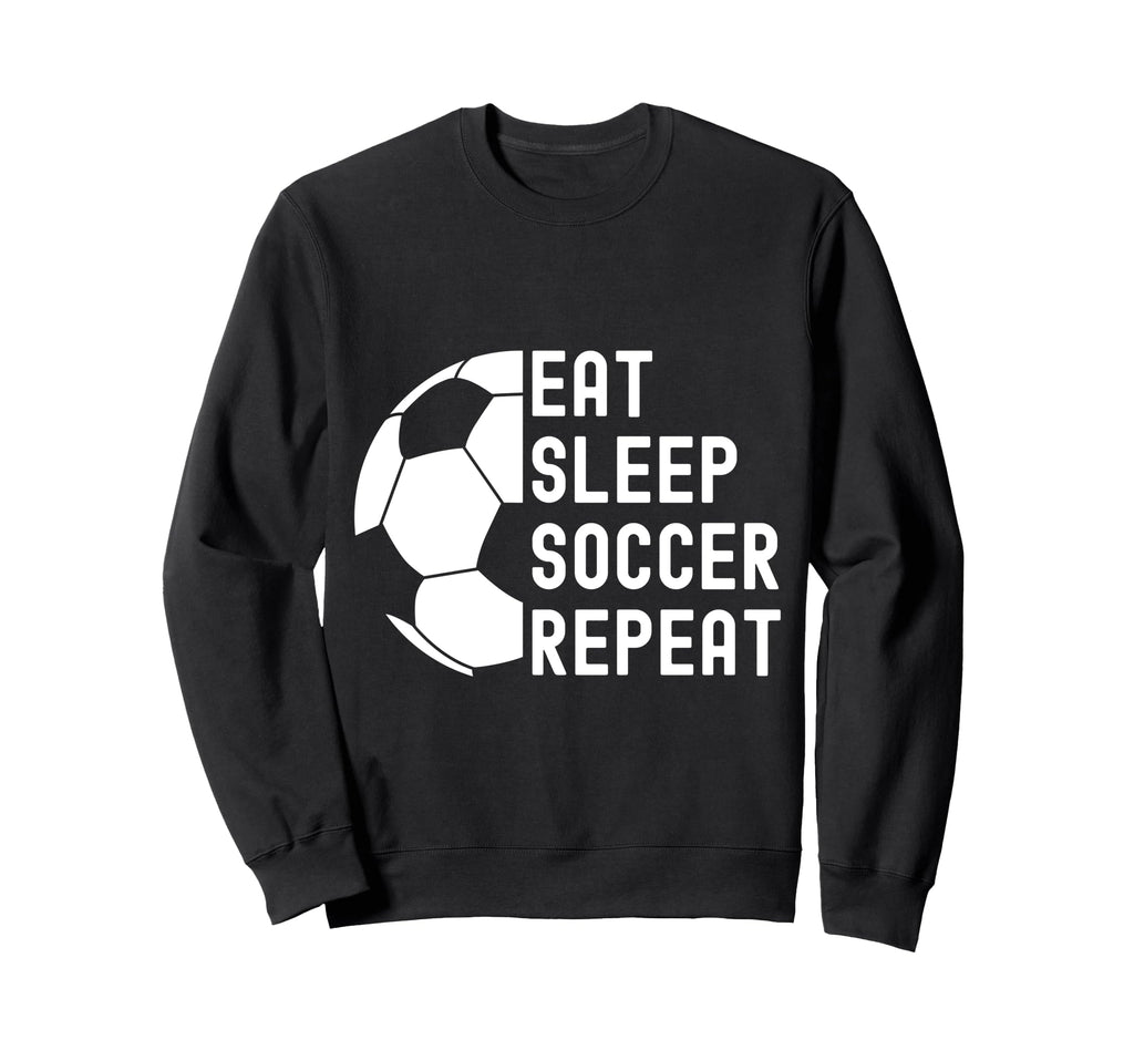 Eat Sleep Soccer Repeat Soccer Sweatshirt - Minimalist Print Unisex