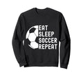 Eat Sleep Soccer Repeat Soccer Sweatshirt - Minimalist Print Unisex