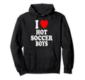 I Heart Love Hot Soccer Sexy Athletic Hoodie - Trendy Graphic Unisex