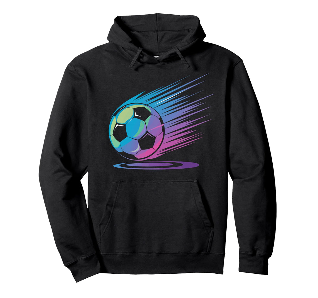 Colorful Soccer Silhouette Soccer Hoodie - Casual Everyday Wear for Adults