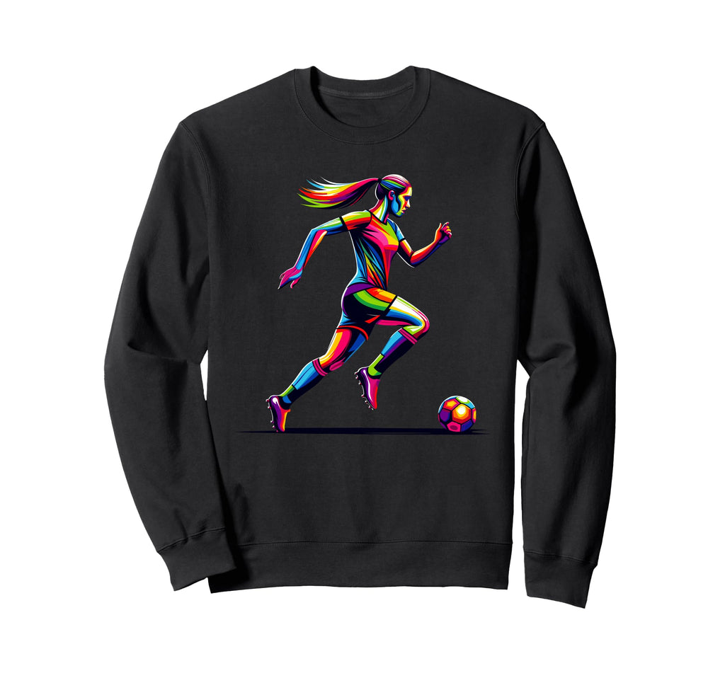 Colorful Pop Art Soccer Sport Player Sweatshirt - Custom Art Print Unisex