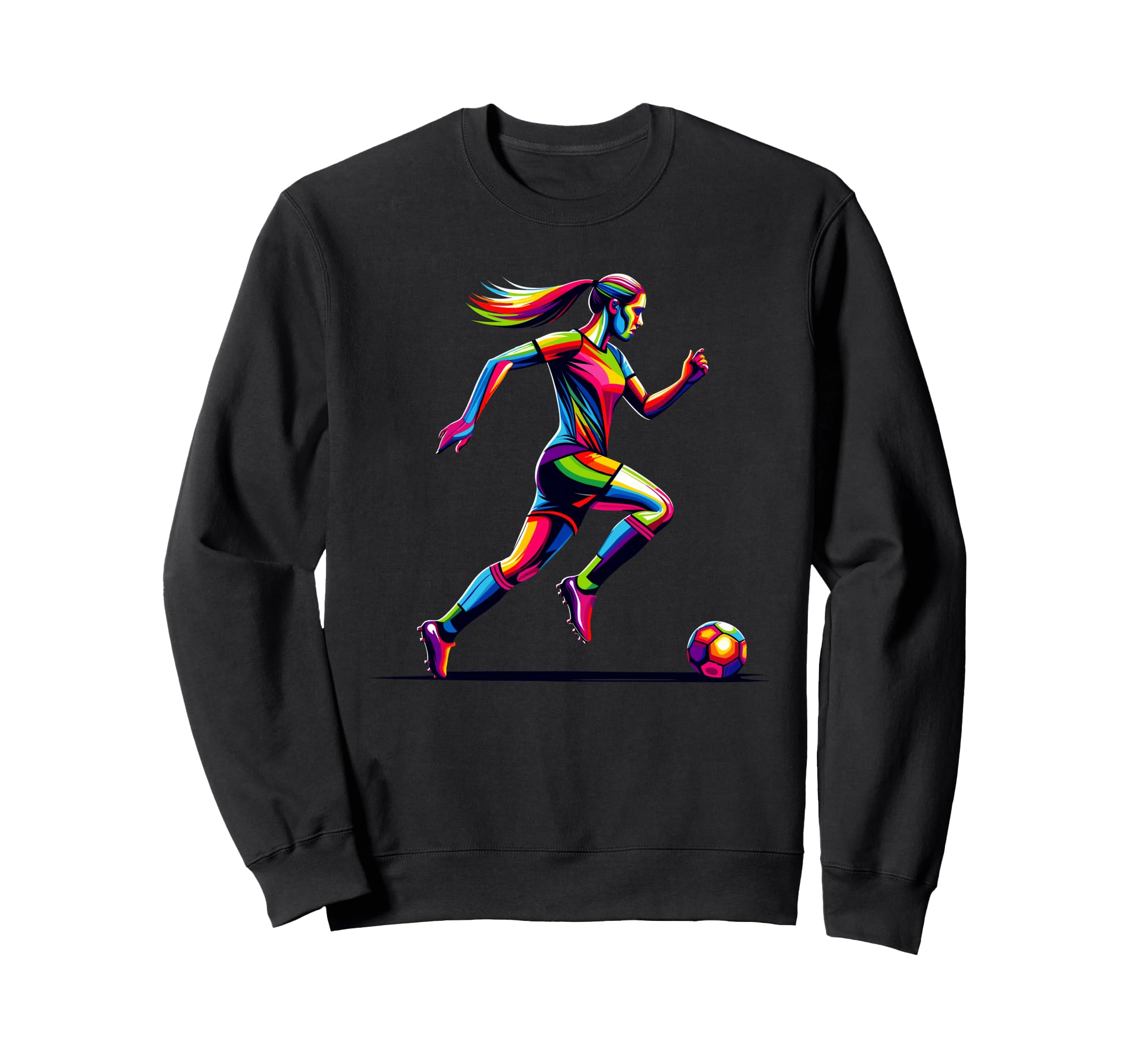 Colorful Pop Art Soccer Sport Player Sweatshirt - Custom Art Print Unisex