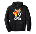 Ball Mom Funny Soccer Softball Mom Heart Hoodie - Unique Graphic Unisex