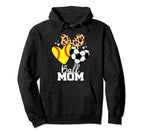 Ball Mom Funny Soccer Softball Mom Heart Hoodie - Unique Graphic Unisex