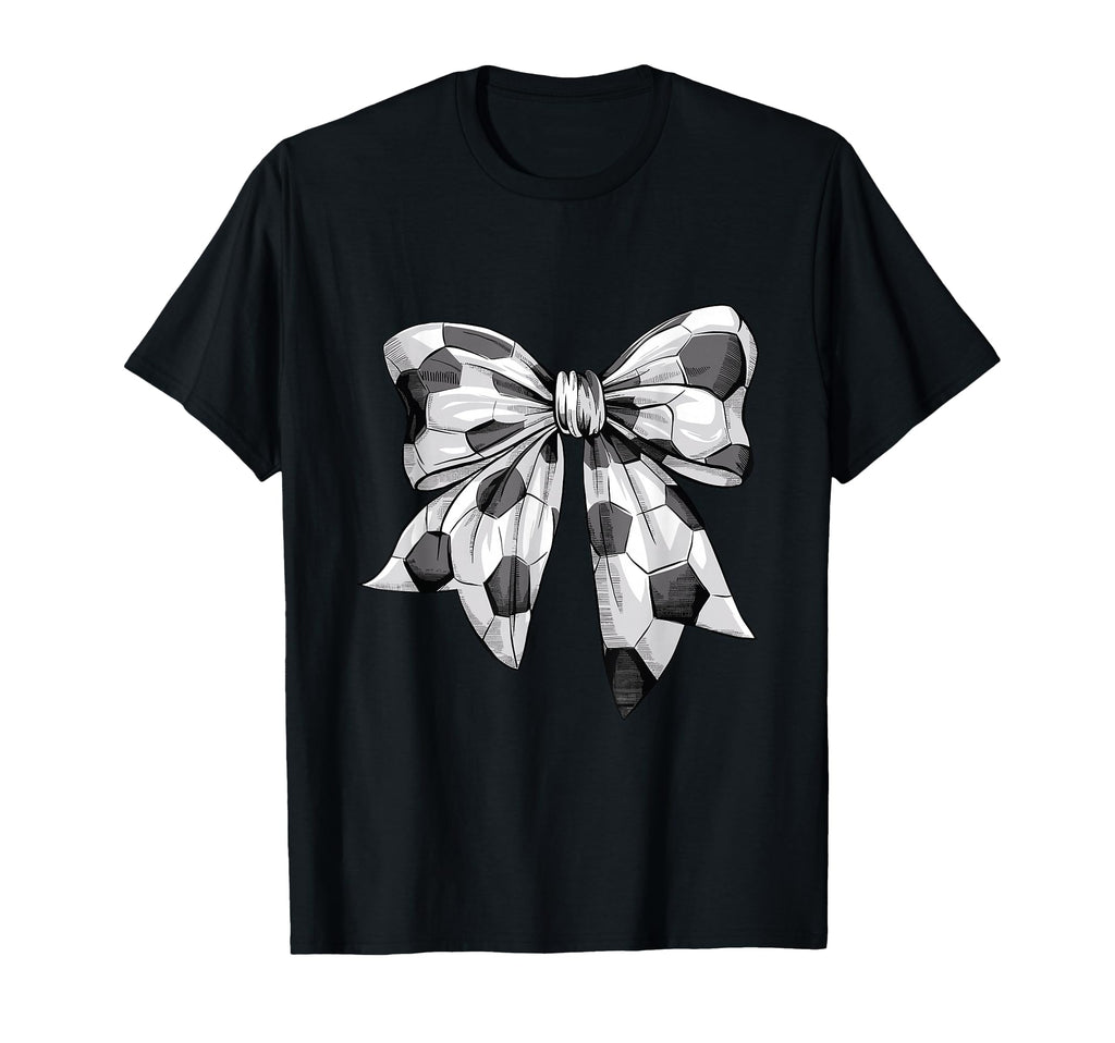Coquette Bow Soccer Ball Mom Life Game T-Shirt - Novelty Apparel Unisex