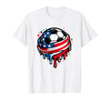 Patriotic Soccer Ball Love Usa Flag T-Shirt - Fun Novelty Design Unisex