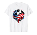 Patriotic Soccer Ball Love Usa Flag T-Shirt - Fun Novelty Design Unisex