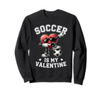 Heart Dab Valentines Day Soccer Sweatshirt - Minimalist Print Men Women