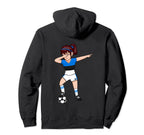 Dabbing Soccer Estonia Jersey Hoodie - Fun Novelty Design for Adults