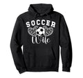 Soccer Coach Wife Hearts Wife Soccer Hoodie - Streetwear Style for Adults
