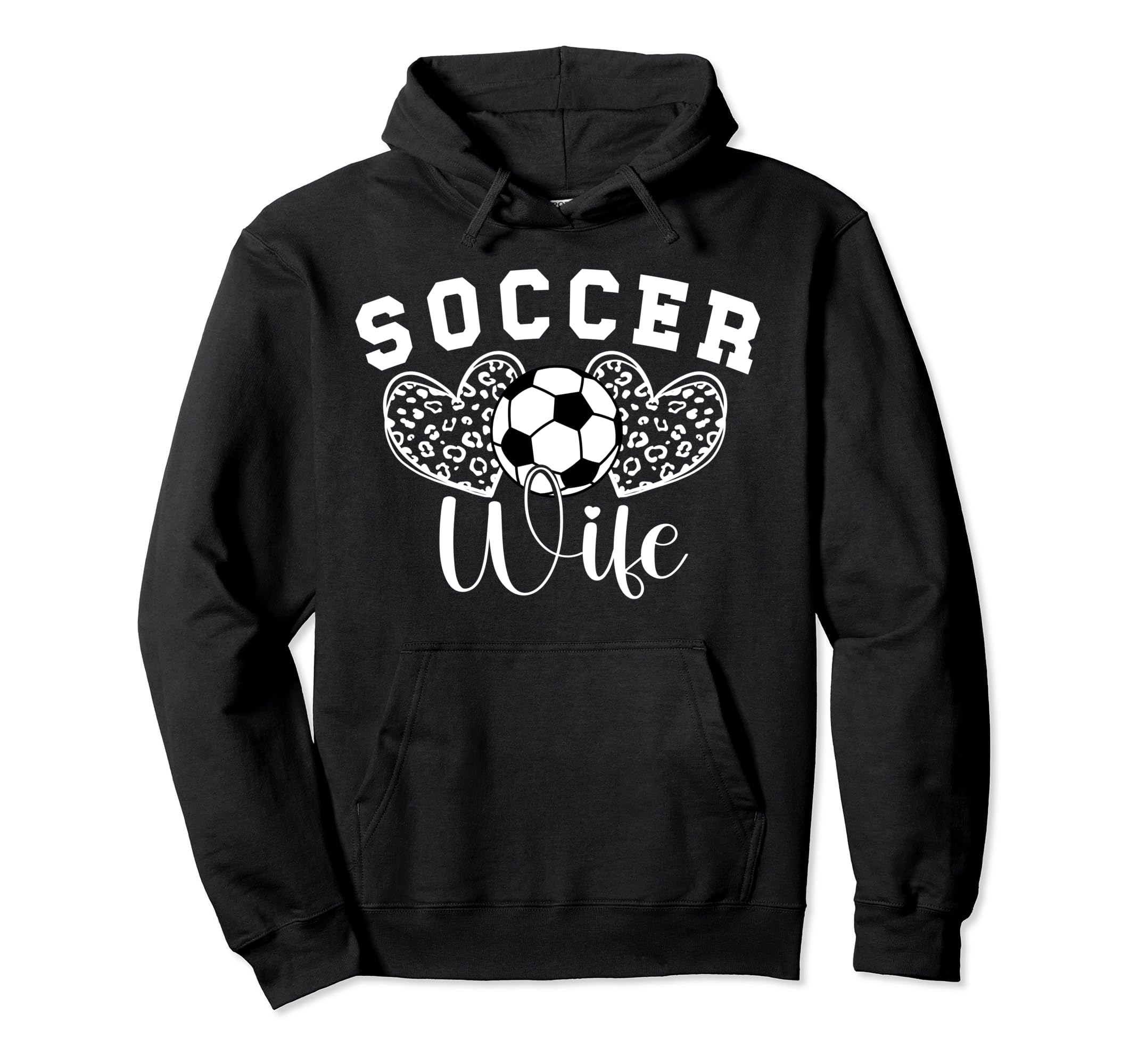 Soccer Coach Wife Hearts Wife Soccer Hoodie - Streetwear Style for Adults