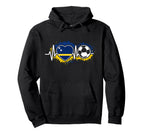 Heartbeat Curacao Flag Soccer Fan Hoodie - Fun Novelty Design for Adults