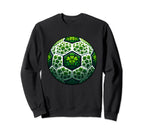 Soccer Ball Shamrock St Patricks Sweatshirt - Fun Novelty Design Unisex