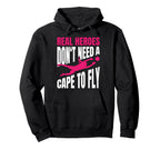 Real Heroes Dont Need Cape To Fly Goalie Hoodie - Aesthetic Graphic Unisex