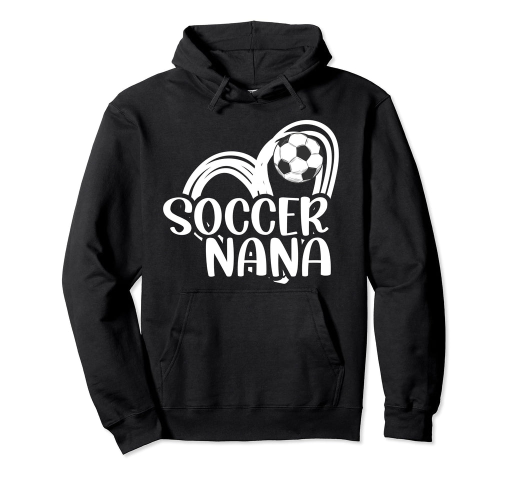 Soccer Nana Heart Grandma Nana Soccer Hoodie - Minimalist Print Unisex