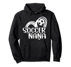 Soccer Nana Heart Grandma Nana Soccer Hoodie - Minimalist Print Unisex