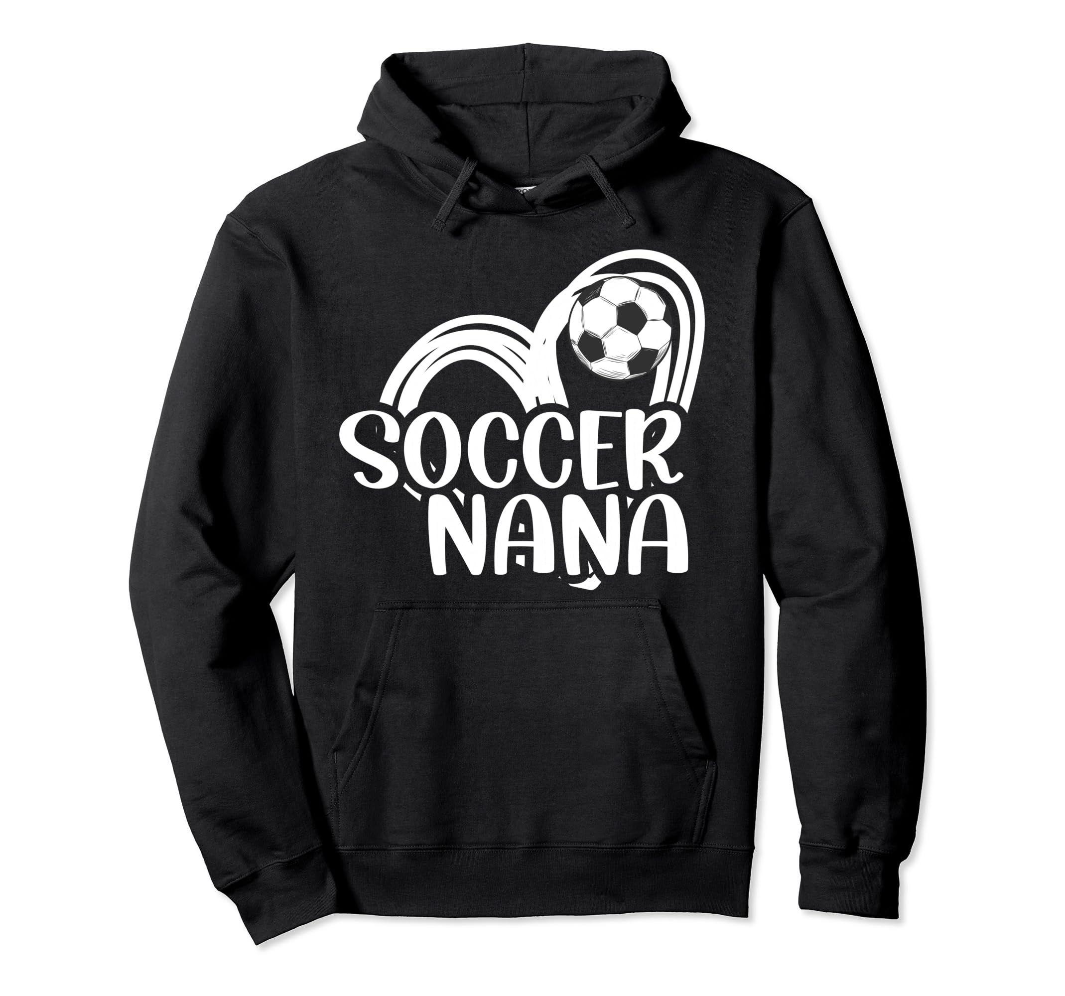 Soccer Nana Heart Grandma Nana Soccer Hoodie - Minimalist Print Unisex
