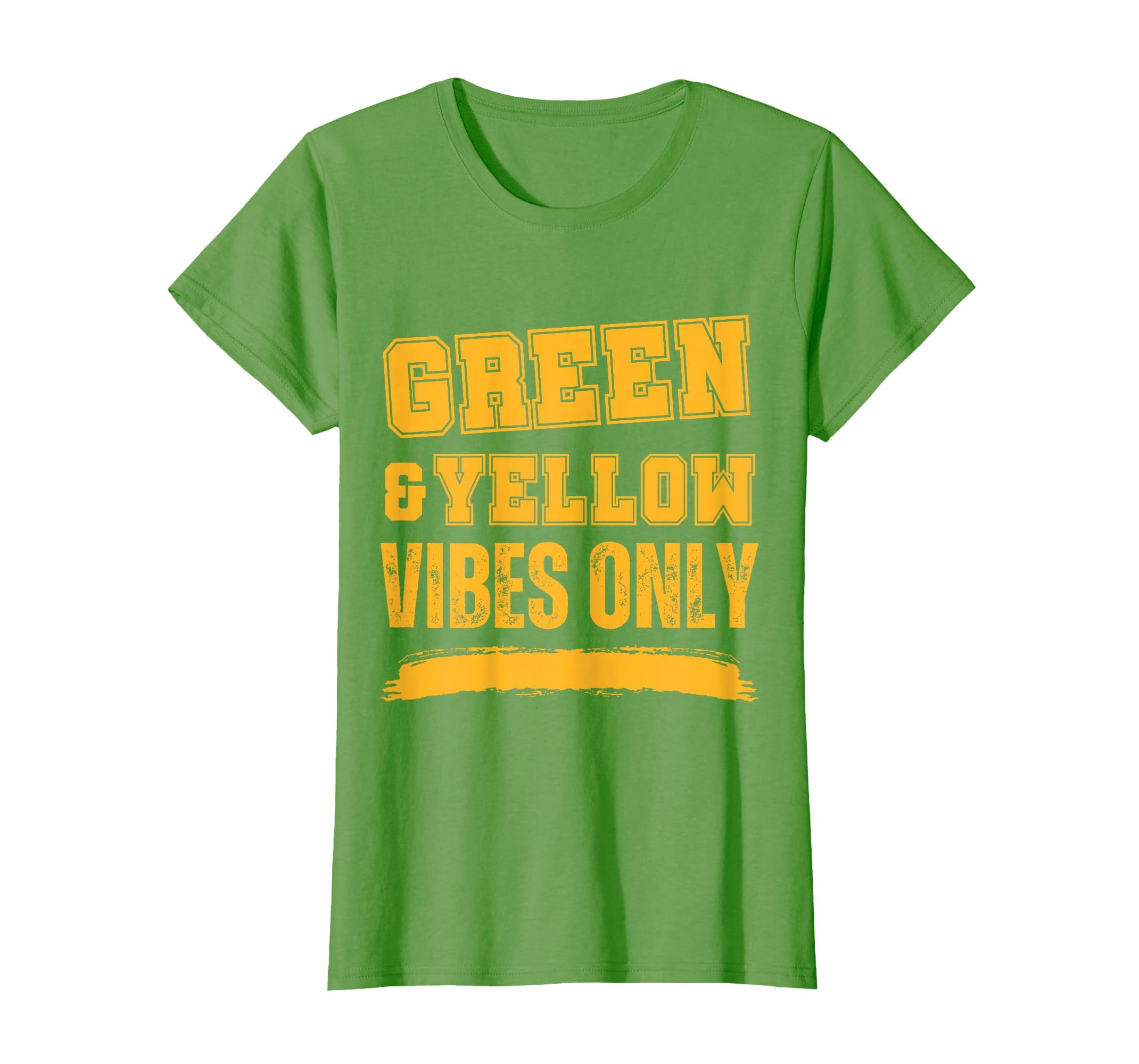 Green And Yellow Game Day T-Shirt - Trendy Graphic for Adults