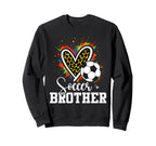 Soccer Brother Leopard Heart Colorful Sweatshirt - Aesthetic Graphic Unisex