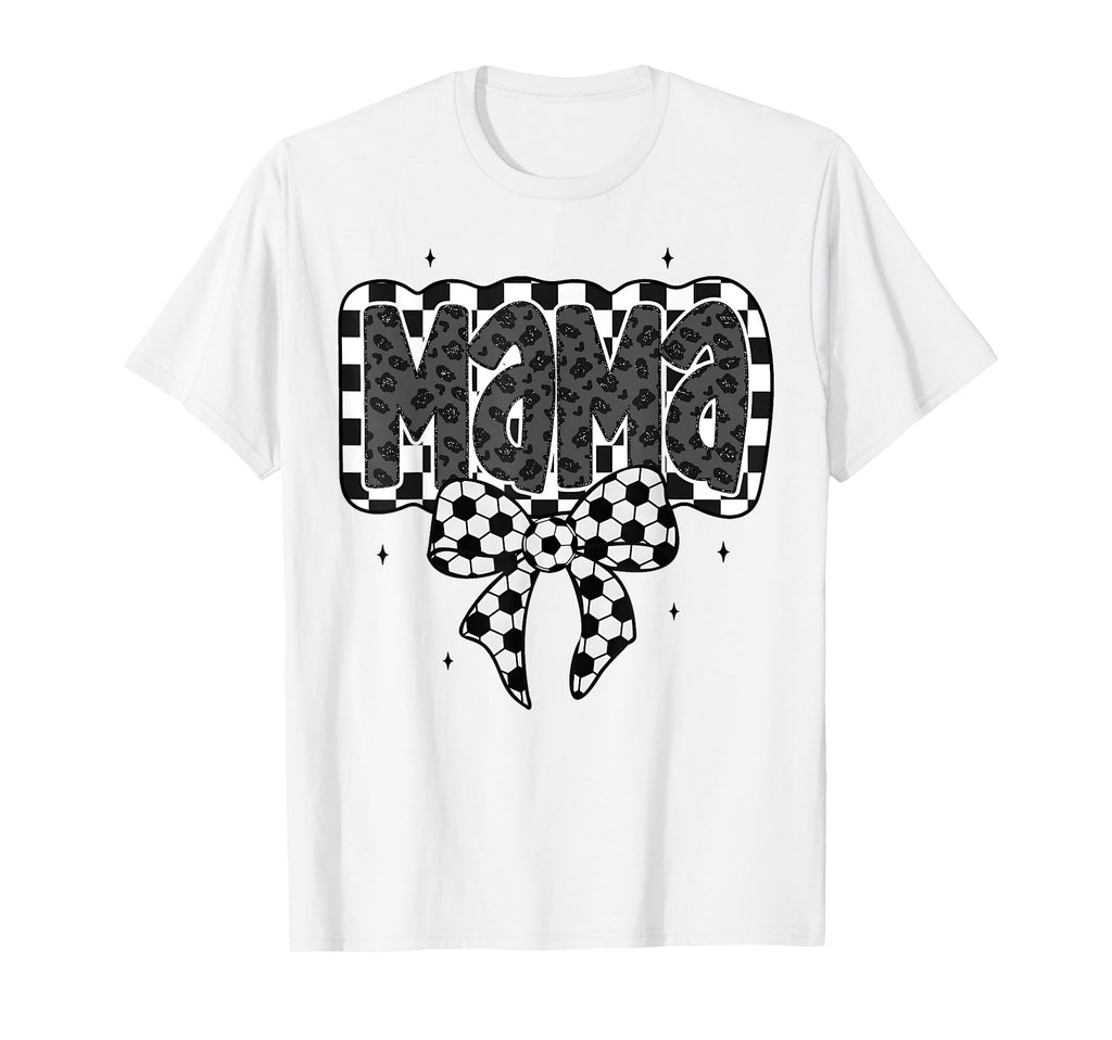 Soccer Mama Ball Coquette Bow Game T-Shirt - Minimalist Print for Adults