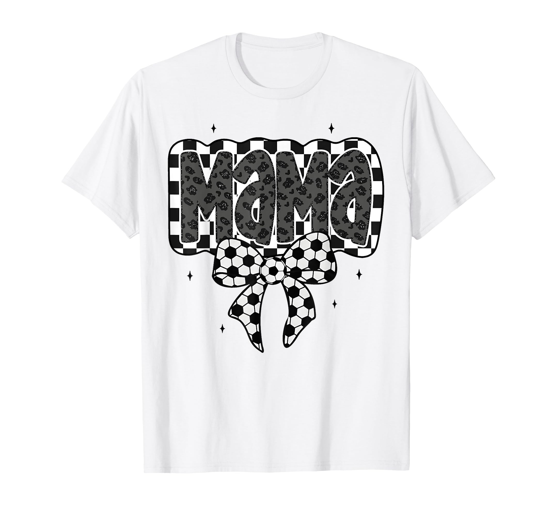 Soccer Mama Ball Coquette Bow Game T-Shirt - Minimalist Print for Adults