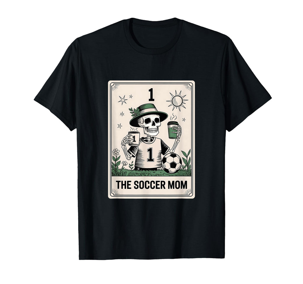 Soccer Mom Tarot Card Halloween Soccer T-Shirt - Unique Graphic Men Women