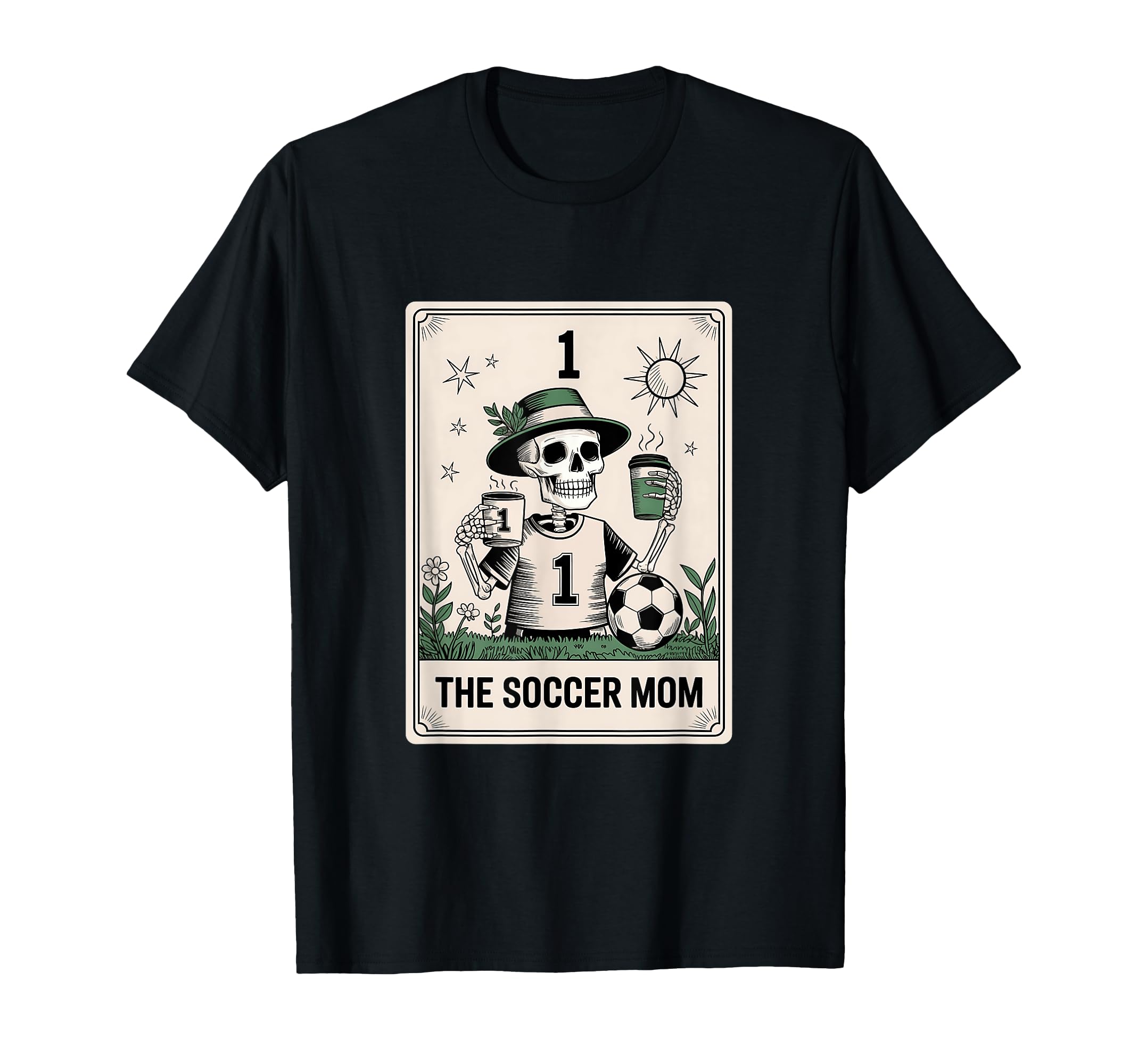 Soccer Mom Tarot Card Halloween Soccer T-Shirt - Unique Graphic Men Women
