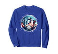 Womens Soccer American Flag Soccer Sweatshirt - Graphic Print Men Women
