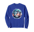 Womens Soccer American Flag Soccer Sweatshirt - Graphic Print Men Women