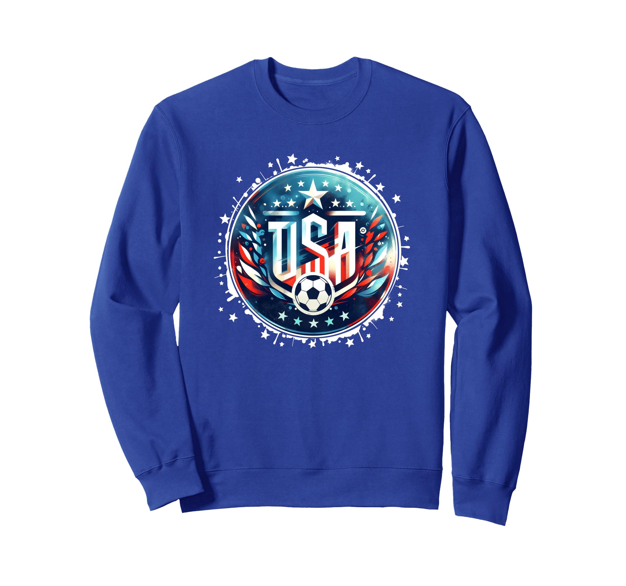 Womens Soccer American Flag Soccer Sweatshirt - Graphic Print Men Women