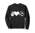 Soccer Peace Love Soccer Player Sweatshirt - Unique Graphic Unisex