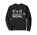 Funny Soccer Player Math Goal Lover Sweatshirt - Graphic Print Unisex