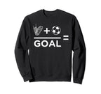 Funny Soccer Player Math Goal Lover Sweatshirt - Graphic Print Unisex