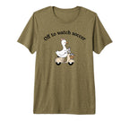 Soccer Mom Off To Watch Soccer Goose T-Shirt - Minimalist Print Unisex