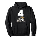 4 Soccer Birthday Gift Soccer Fan Hoodie - Fun Novelty Design Unisex