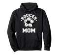 Soccer Mom Funny Soccer Ball Distressed Hoodie - Trendy Graphic for Adults