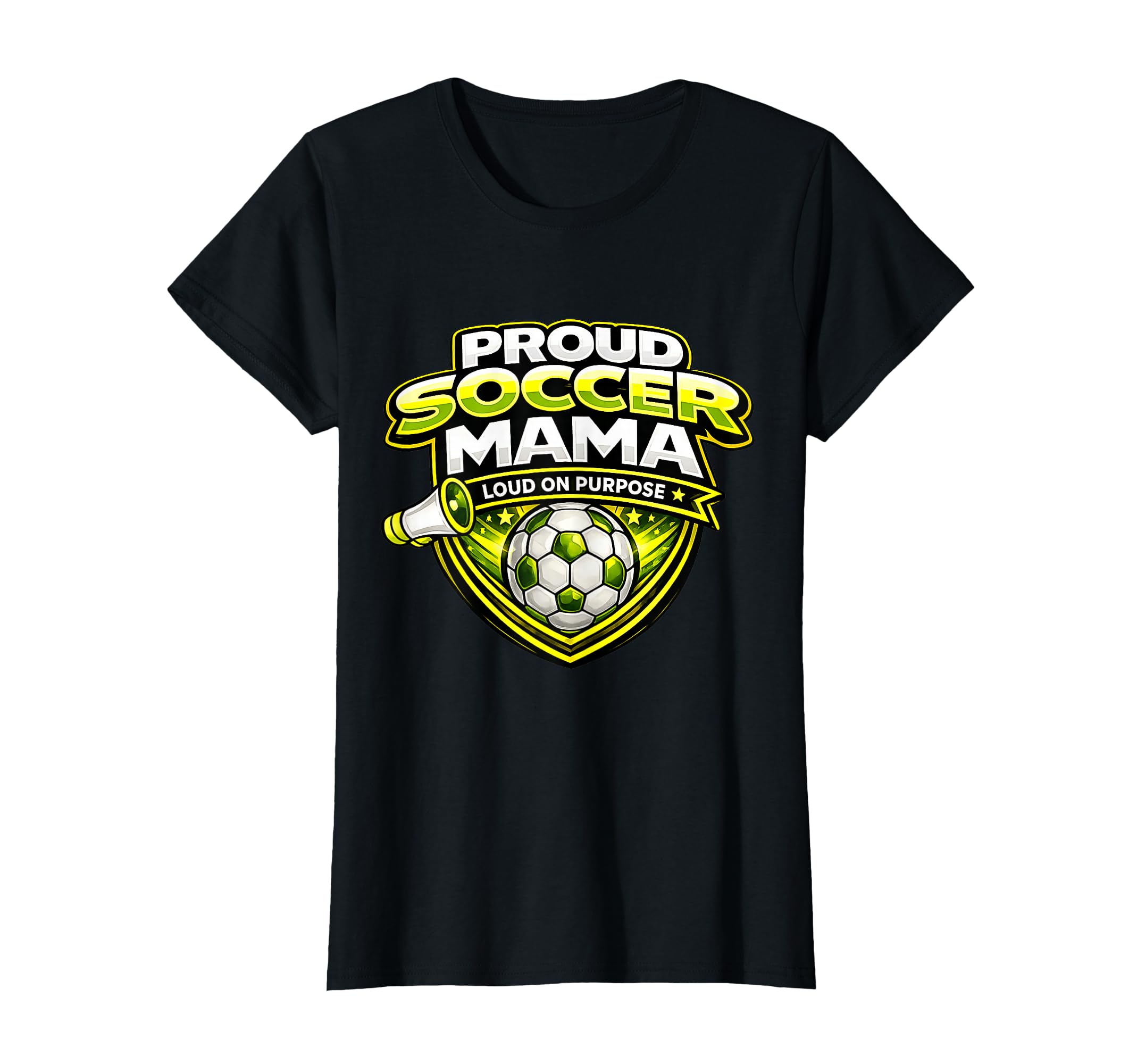 Soccer Mama Funny Proud Loud Game Day T-Shirt - Novelty Apparel for Adults