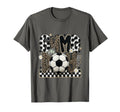 Soccer Leopard Crochet Checkered T-Shirt - Minimalist Print for Adults