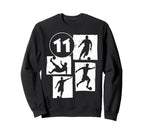 11Th Birthday Soccer Player Sweatshirt - Streetwear Style Men Women