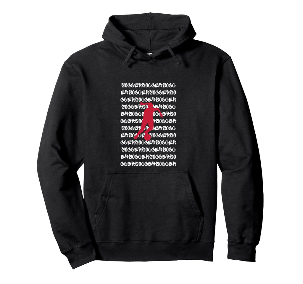 Soccer Graffiti Footballer Futbol Hoodie - Fun Novelty Design Men Women
