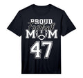 Custom Proud Football Mom Number T-Shirt - Casual Everyday Wear for Adults
