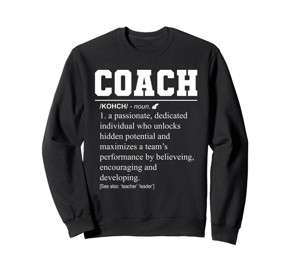 Coach Definition Football Coach Sweatshirt - Unique Graphic Unisex