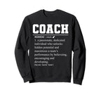 Coach Definition Football Coach Sweatshirt - Unique Graphic Unisex