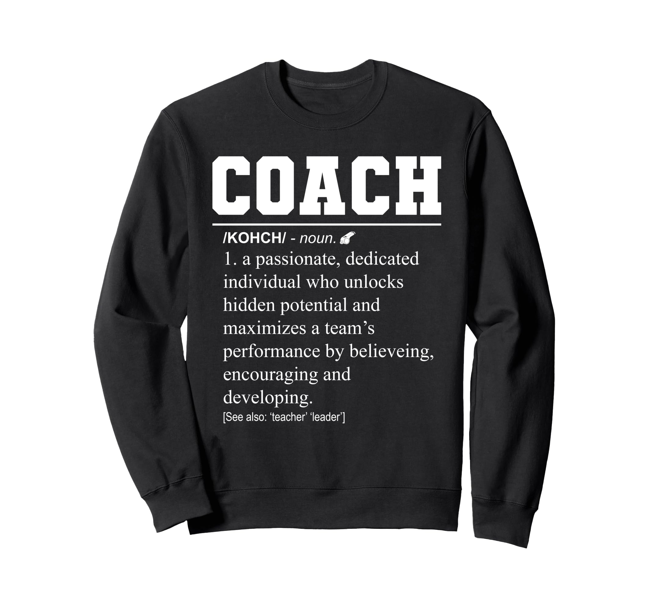 Coach Definition Football Coach Sweatshirt - Unique Graphic Unisex